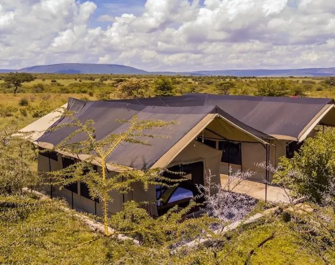Tented camp among the savannah